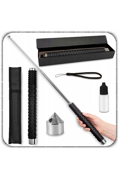 NO BRAND BASTON TELESCOPIC DIN OȚEL CĂLTUȘIT 26 " (66 CM) TOC CADOU + CADOANE