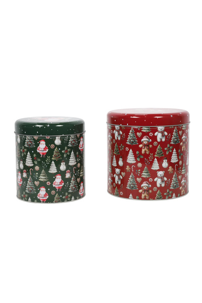 Home Styling Collection RECIPIENTE PENTRU ALIMENTE DE SĂRBĂTORI, 2 BUC., OȚEL...