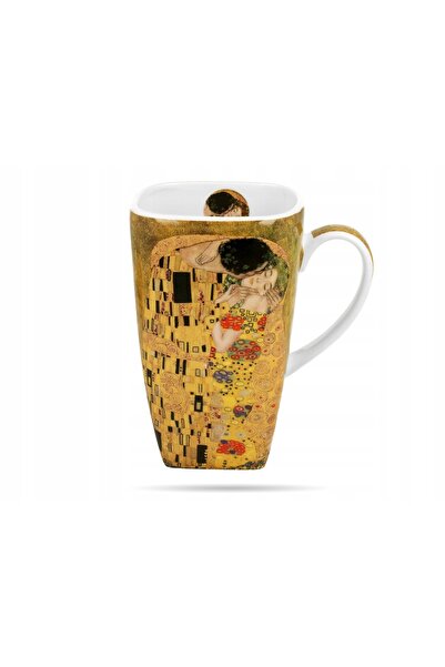 Duo Cana pătrată din porțelan 630ml The Kiss Classic Gustav Klimt