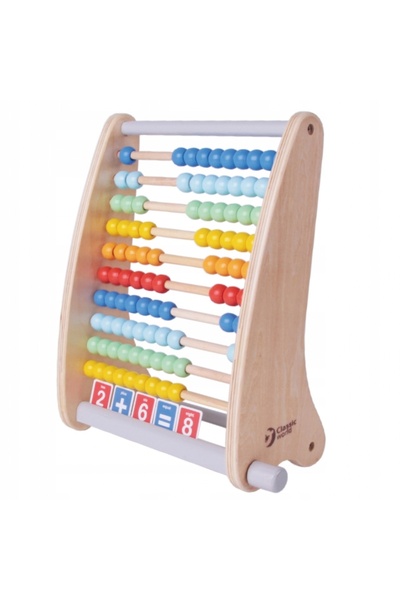 Classic World Calculator din lemn pentru operații matematice, 46 de taste.