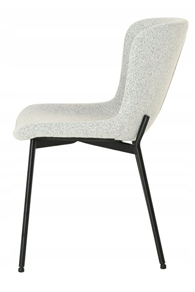 HowHomely Scaun tapițat SABLE pentru living, sufragerie, birou, bej, stil lof...