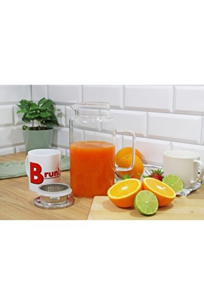 NO BRAND ULCIOR DE STICLĂ MARE, DE 1,8 L, CU CAPAC ȘI SITĂ, PENTRU SUC, APĂ, ...