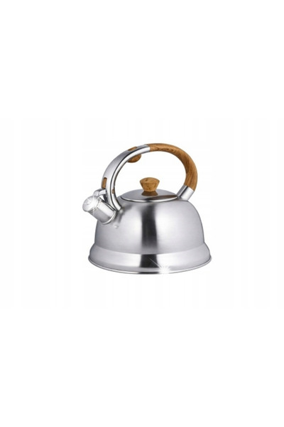 Brunbeste Ceainic pe gaz din oțel cu fluier, mare, 2.7L, pentru inducție, arg...