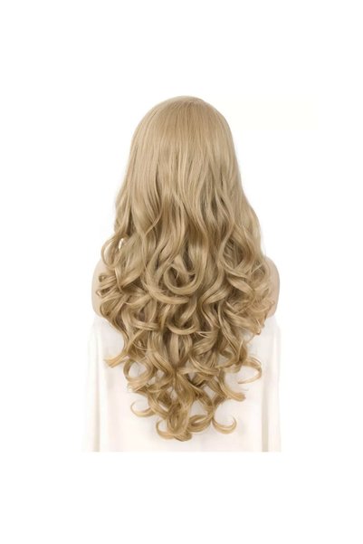 Korbi Perucă de damă, lungă, blondă, ombre, pentru cosplay și costume, W11