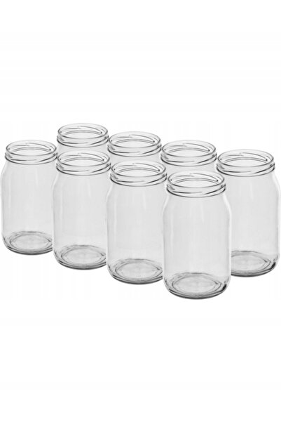 Martom 8x BORCANE DE STICLĂ DE 900ml PENTRU CONSERVĂRI MIERE MARMELADĂ + CAPA...