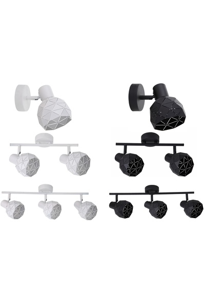 Light Prestige Spot de tavan Reus 2xE14 metal negru reglabil IP20