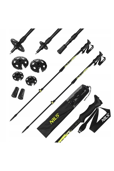 NİLSU Baston de mers reglabil telescopic, bastoane nordice pentru mers, din a...