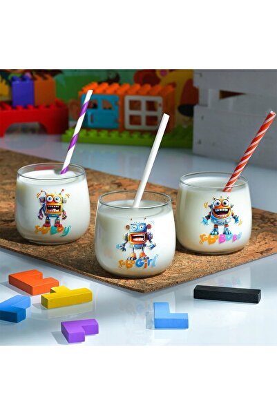 Krosno pahare decorate Robofamily 250ml (3 bucăți)