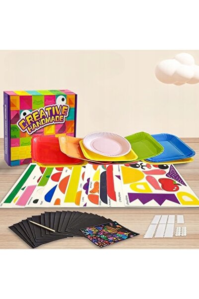 NO BRAND Kit creativ Animale din farfurii DIY 3-12 ani