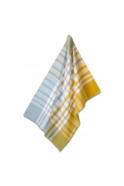 Kela Prosop de bucătărie, 100% bumbac, 70 x 50 cm, galben-albastru, în carouri