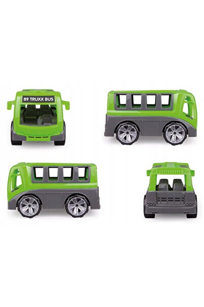 LENA Autobuz Verde Cu 2 Figurine Și Acoperiș Rabatabil Pentru Copii