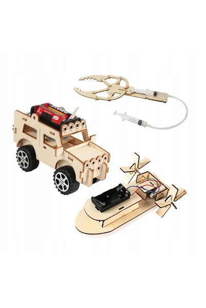 Norimpex Set interactiv de atelier științific pentru copii, cu barcă și jeep