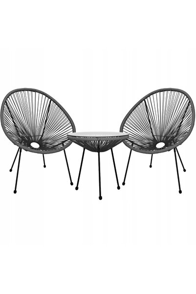 Springos Mobilier de grădină, set de cafea Acapulco, masă și scaune pentru te...