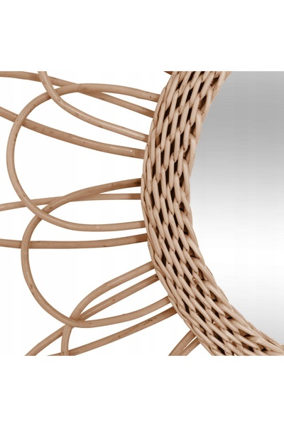 Atmosphera Oglindă de perete rotundă în stil boho rustic