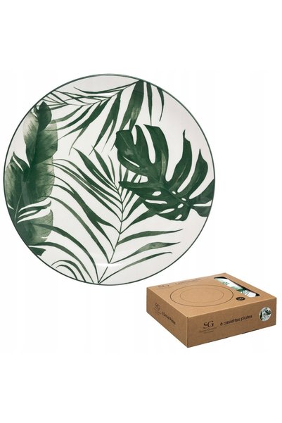 Secret de Gourmet SET DE FARFLĂNGĂRI DE SĂRĂNĂTORIU CU MODEL FRUNZĂ DE MONSTERA