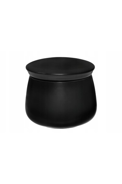 NO BRAND Zaharniță din porțelan neagră cu capac, 200 ml