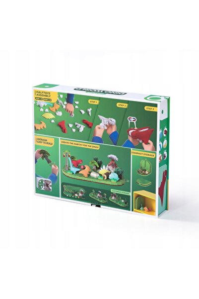 AL0 Figurine magnetice de asamblat „Dinozauri cu dioramă” – Animăluțe 3D Half...