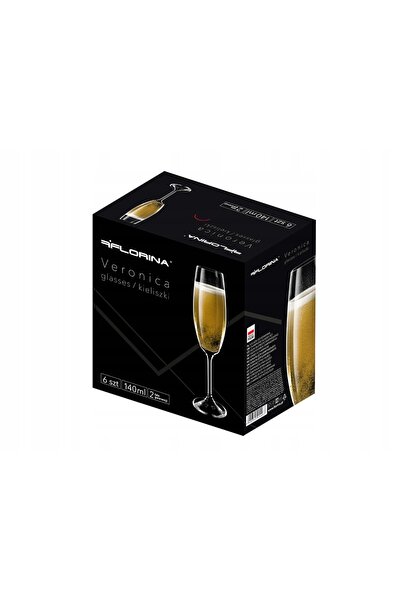 FLORINA Pahare de șampanie Veronica 140 ml 6 bucăți pentru spălătorul de sticlă