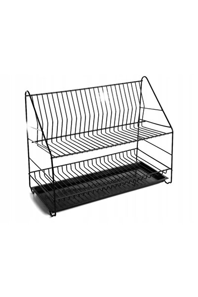 AGD Uscător de vase Metpol de 50 cm, cu două niveluri, din metal, negru, cu s...