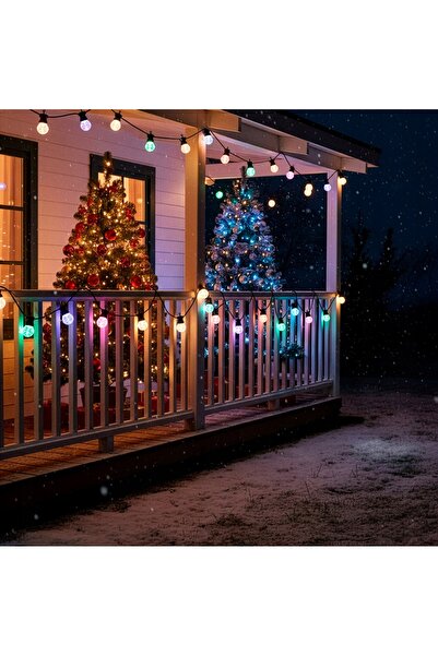 Springos Ghirlandă luminoasă cu 15 LED-uri multicolore, lumini de exterior so...