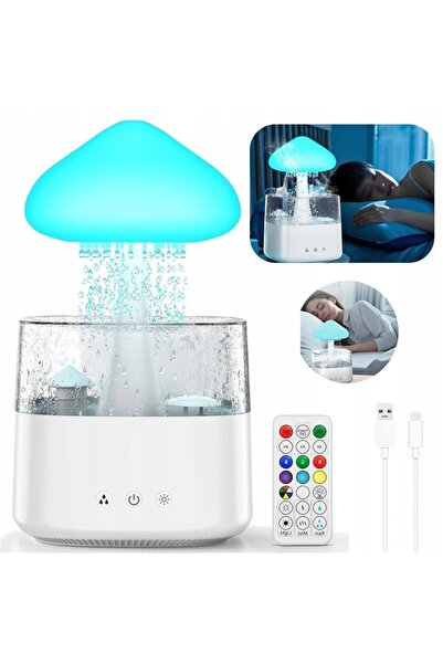 NO BRAND UMIDIFICATOR LAMPĂ DE NOAPTE CU EFECT DE PLOAIE CLOUD CLEAN MUSHROOM...