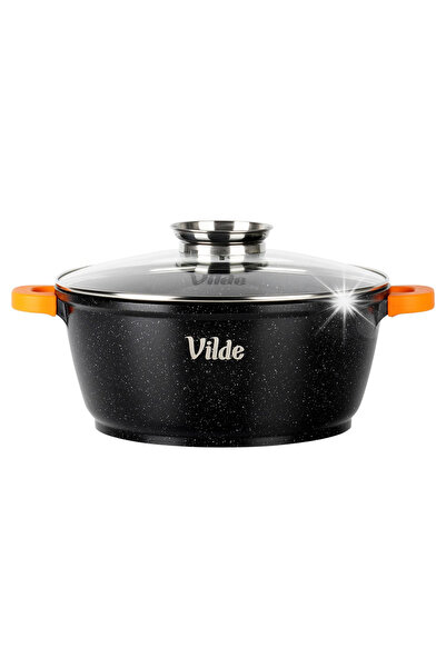 Vilde OALĂ DIN GRANIT CU CAPAC, 28 CM, 5,8 L, STRAT ANTIADERENT, PENTRU PLITE...