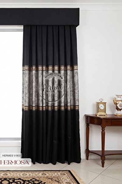 perhal perde ve halı 1-3 Regular Pleated Hermes Model Luxury Panel Backdrop C...