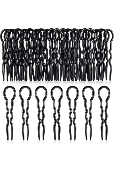 TERRIFI 24 Piece Plastic Hair Pins U Shaped Grip Pins Fast Spiral Clips Hair ...
