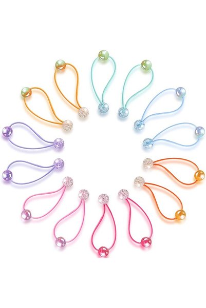 TERRIFI Double Ball Hair Ties, Elastic Ponytail Holders & Hair Accessories fo...