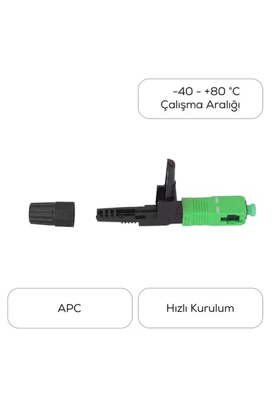 SC/APC Fiber Optik Fast Konnektör 1 Adet
