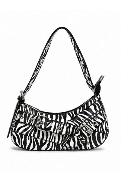 SHIKIRTI BAG STORE Γυναικεία τσάντα ώμου με σχέδιο ζέβρας, λεπτομέρεια με διπ...