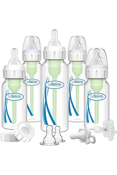 Dr.Bei Dr. Brown's Anti-Colic Options+ Baby Bottle Gift Set with 4oz and 8oz ...