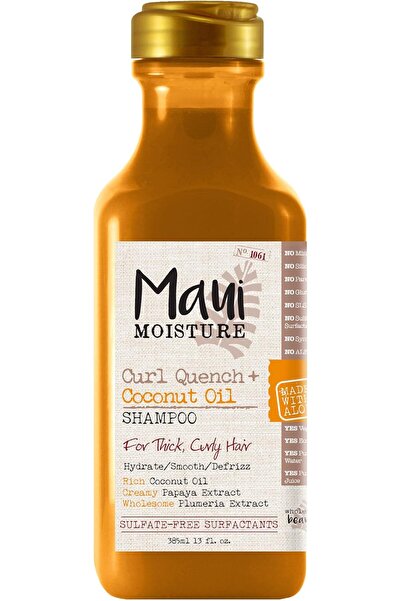Maui Moisture كيرل كوينش سموثي زيت جوز الهند مع زيت البابايا ومستخلص البلومير...