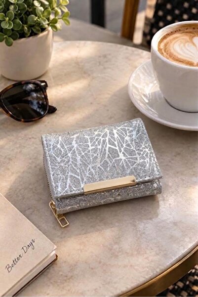 SHIKIRTI BAG STORE Γυναικεία θήκη για κάρτες πορτοφολιού με φερμουάρ με λάμψη...