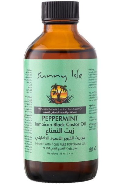 Sunny Isle زيت الشعر جامايكاني بلاك كاستور أويل بالنعناع 118 مل طبيعي