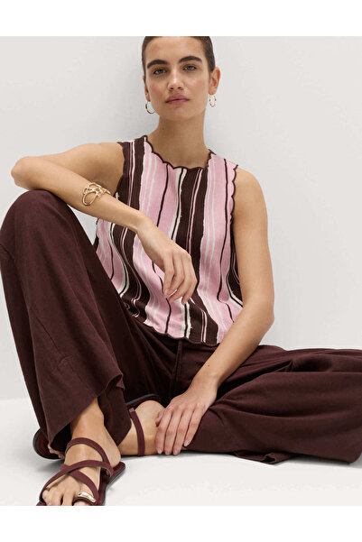 Marks & Spencer Keten Karışımlı Bluz