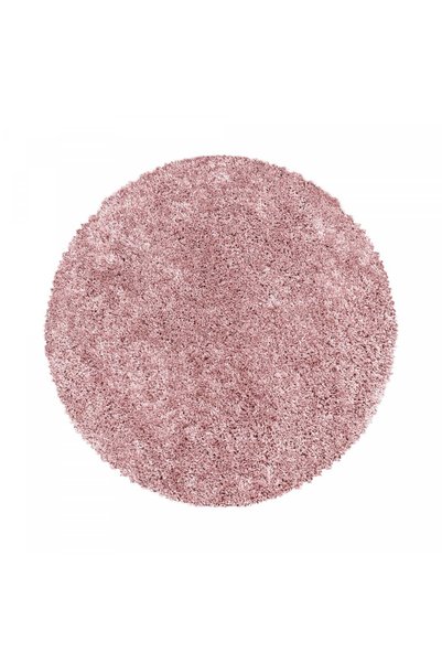 AYYILDIZ Covor Shaggy Rotund, Sydney, Roz, Polipropilena, Oeko Tex, Grosime 3...