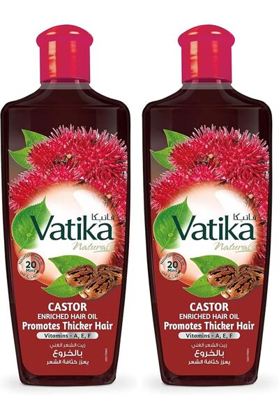 Vatika Ayurveda Vatika Naturals Castor Enriched Hair Oil Promotes Volume & Thickness Strengthen, Moisturize & Condit