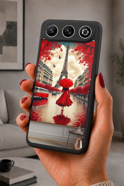 General Mobile Gm 26 Compatible Printed, Matte Black, Soft Silicone, Protecti...