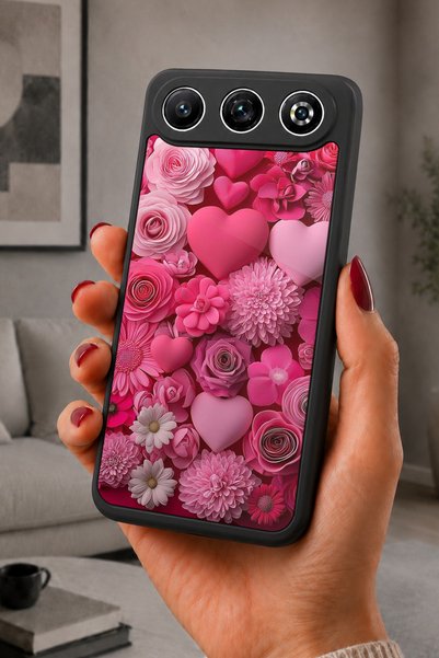 General Mobile غطاء متوافق مع GM 26، مطبوع، أسود غير لامع، سيليكون ناعم، واقي...