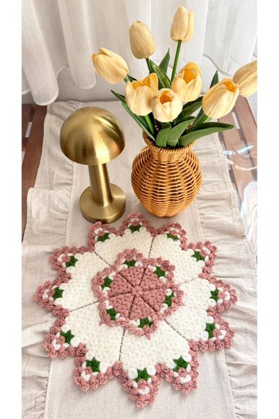 ONTİC Special Design Hand-Knitted Dowry Bath Loofah Set - Soft & Durable Knitted Bath Loofah