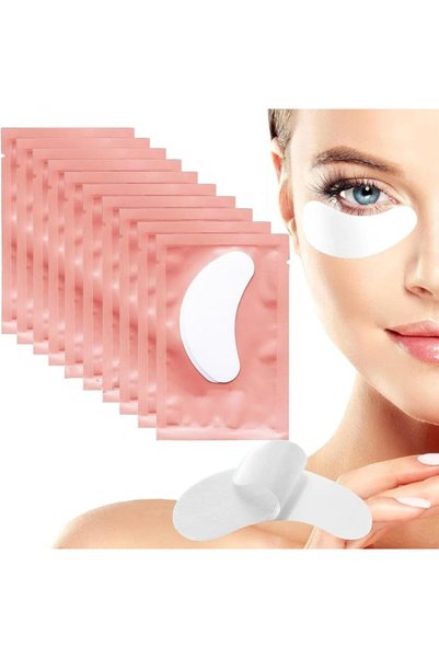 Amuer 50 زوج من لصقات الجل تحت العين، لصقات هيدروجيل للرموش الاصطناعية، لصقات...