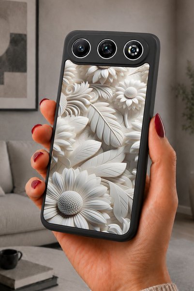 General Mobile Gm 26 Compatible Printed, Matte Black, Soft Silicone, Protecti...