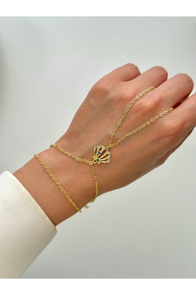 YOUES JEWELRY YSK 14K ALTIN RENK ÇELİK ŞAHMERAN BİLEKLİK