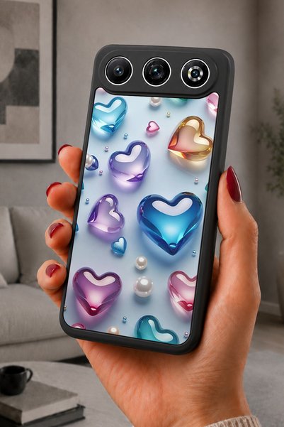 General Mobile غطاء متوافق مع GM 26، مطبوع، أسود غير لامع، سيليكون ناعم، واقي...