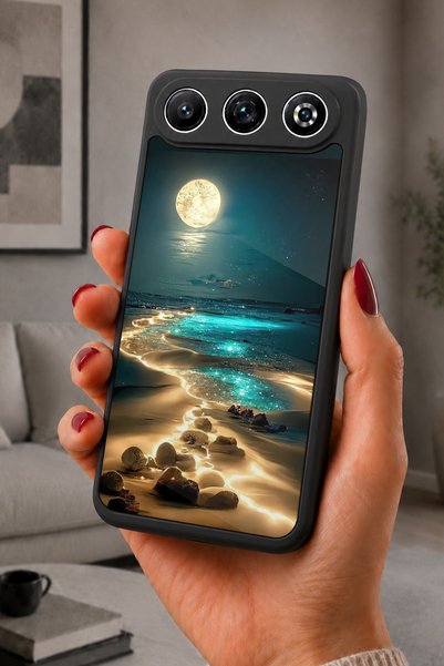 General Mobile Gm 26 Compatible Printed, Matte Black, Soft Silicone, Protecti...