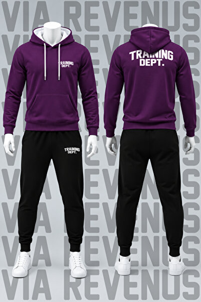 Vordevia Training Dept. Printed Hooded Sweatshirt and Sweatpants Unisex Sport...