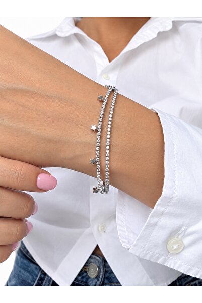 Ressia Double Zircon Row Star Model Extended Vip Bracelet