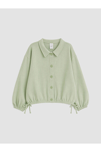 LC Waikiki Two Mt Shop Quality Lcw Kids Green Poplin Plain Loose & Baggy Girl...