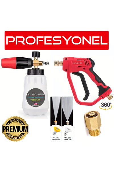 Jo Moyner Hd Serisi Uyumlu Köpük Aparatı Köpük Tabancası Set 1000ML Karc her Hd Uyumlu Foam Lance